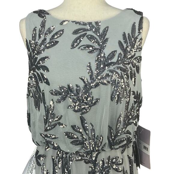 J S COLLECTIONS JACQUELINE BLOUSON EMBELLISHED MIDI DRESS IN IRON NWT SIZE 6 - Picture 3 of 16